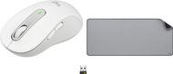 Set maus dhe mousepad Logitech M650 L Studio Series, Wireless, SilentTouch, i bardhë gri