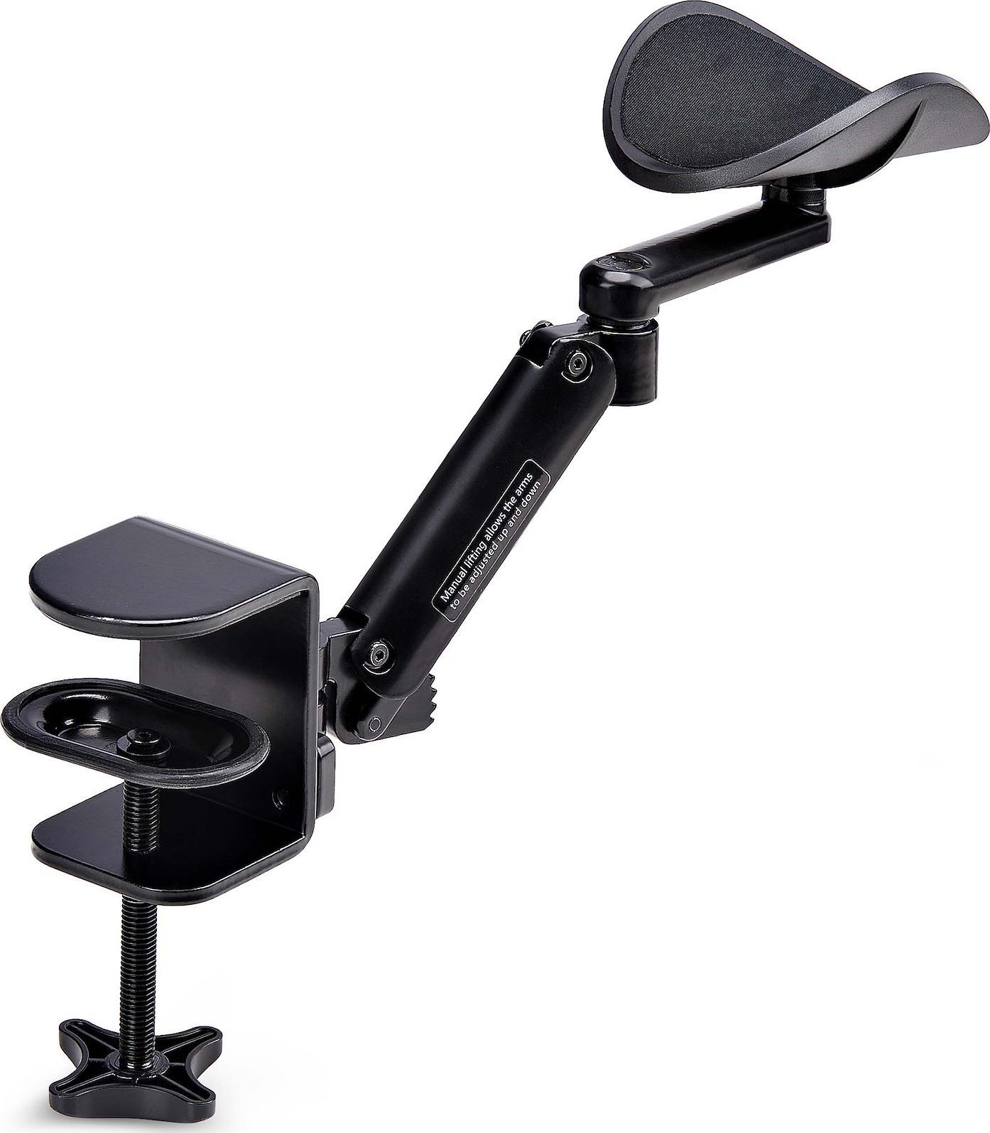 Mbështetëse krahu StarTech.com, ergonomike, rrotullim 360°, me kapëse, e zezë