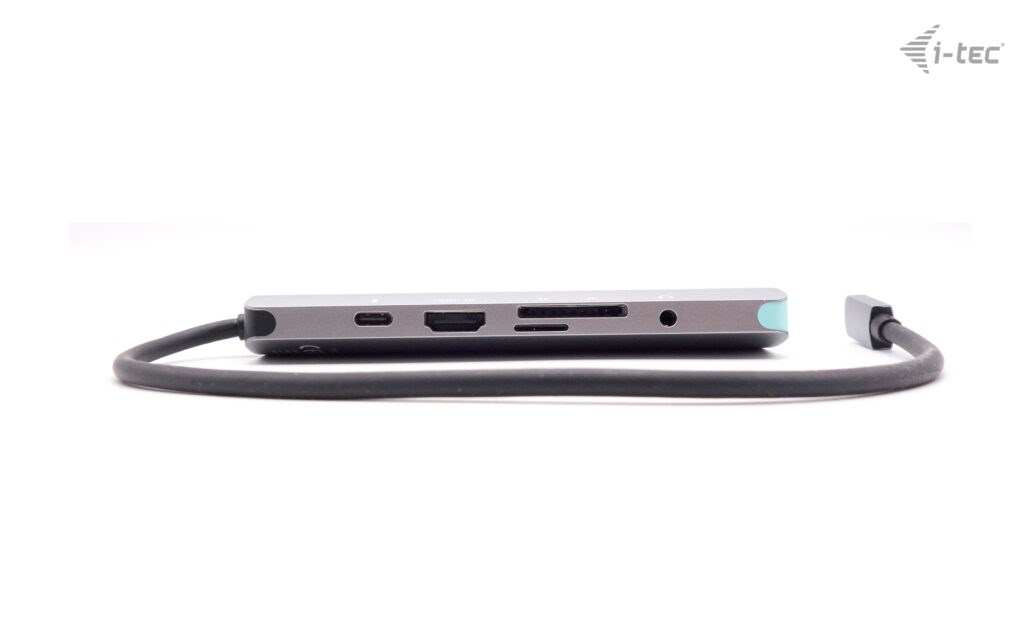 Stacion lidhës i-tec Metal USB-C Nano, HDMI 4K, 100W, i argjendtë