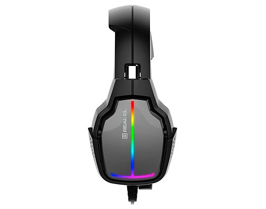 Kufje REAL-EL GDX-7780 SURROUND 7.1, me kabllo, të zeza