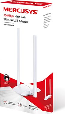 Adapter Wi Fi Mercusys N300 MW300UH, USB, 300 Mb/s, i bardhë