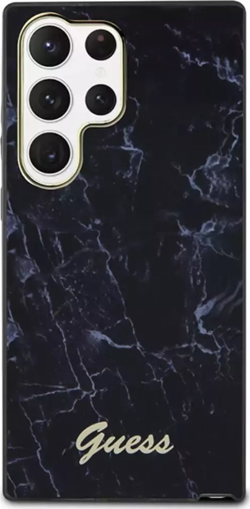 Mbulesë telefoni Guess GUHCS23LPCUMAK për Samsung Galaxy S23 Ultra, hardcase Marble, e zezë