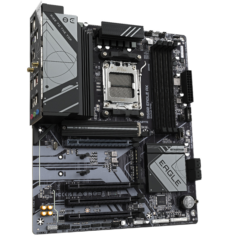 Pllakë amë Gigabyte B650 EAGLE AX, DDR5, Wi‑Fi 6E, e zezë