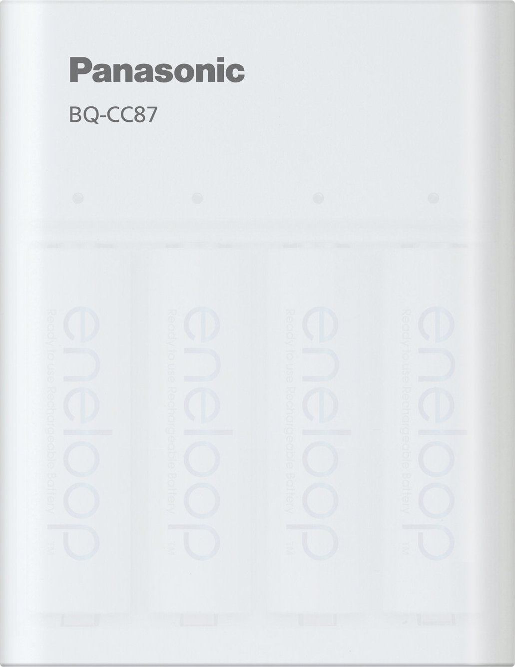 Karikues baterish Panasonic Eneloop BQ-CC87, 4x AA AAA, USB, i bardhë