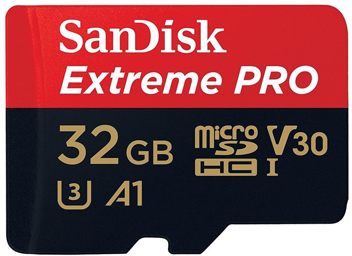 Kartë memorie SanDisk Micro SDHC Extreme Pro 32GB 100MB/s UHS-I U3 V30 + SD 