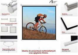 Ekran projektori Art ER M100, manual, Matt White, i bardhë