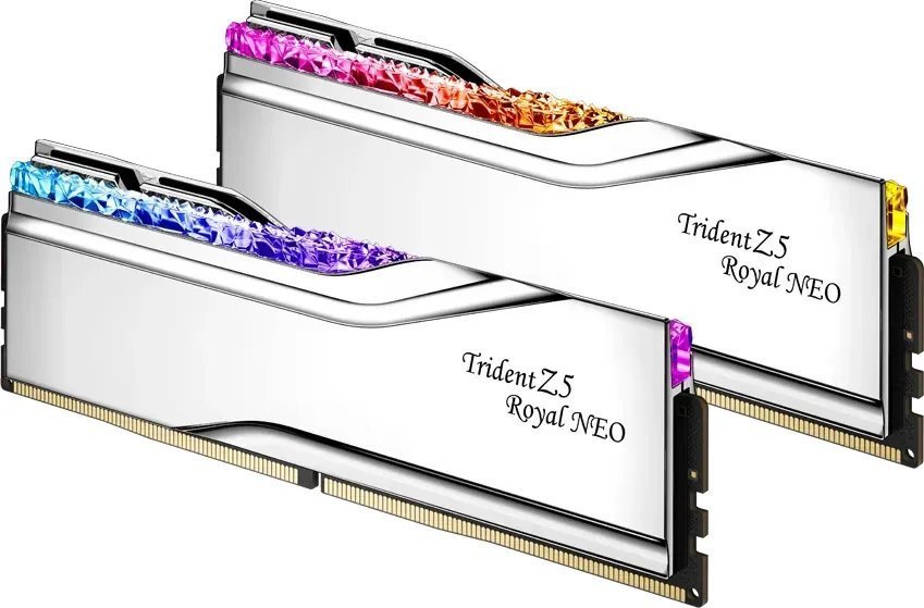 Memorie RAM G.Skill Trident Z5 Royal Neo DDR5, 64GB 6000MHz CL26, AMD EXPO, argjendtë me RGB