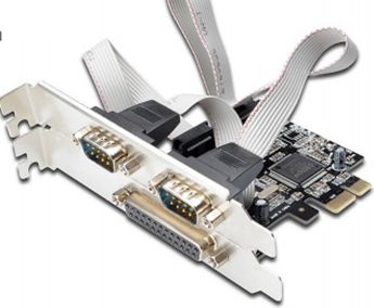 Kartelë zgjeruese Microcom MC-PCIE-MCS1P2S, PCIe 2.0 x1, 2x RS-232 DB9, 1x LPT BD25