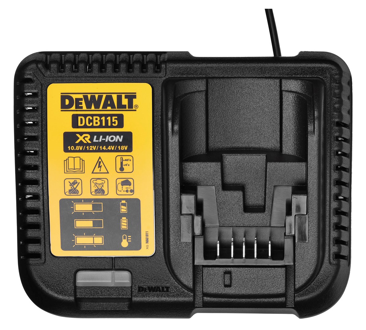 Set veglash pa kabllo Dewalt DCK266P2T QW, 18V, 2x 5.0Ah, i verdhë