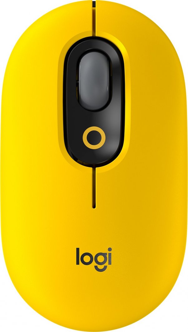 Maus Logitech POP, wireless, Bluetooth, i zi dhe i verdhë
