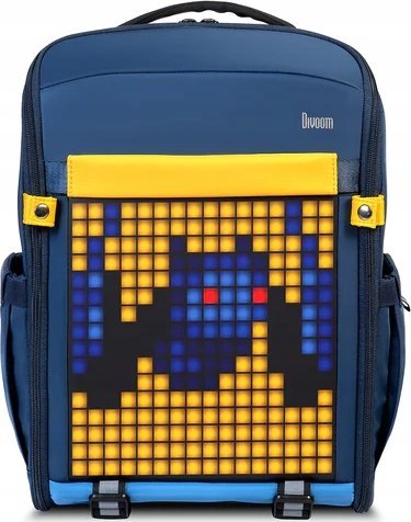 Çantë shpine Divoom Pixel Art, ekran LED, shumë ndarje, e zezë