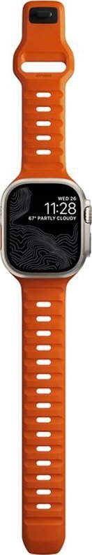 Rrip sportiv për Apple Watch, 46mm 49mm, silikon, portokalli