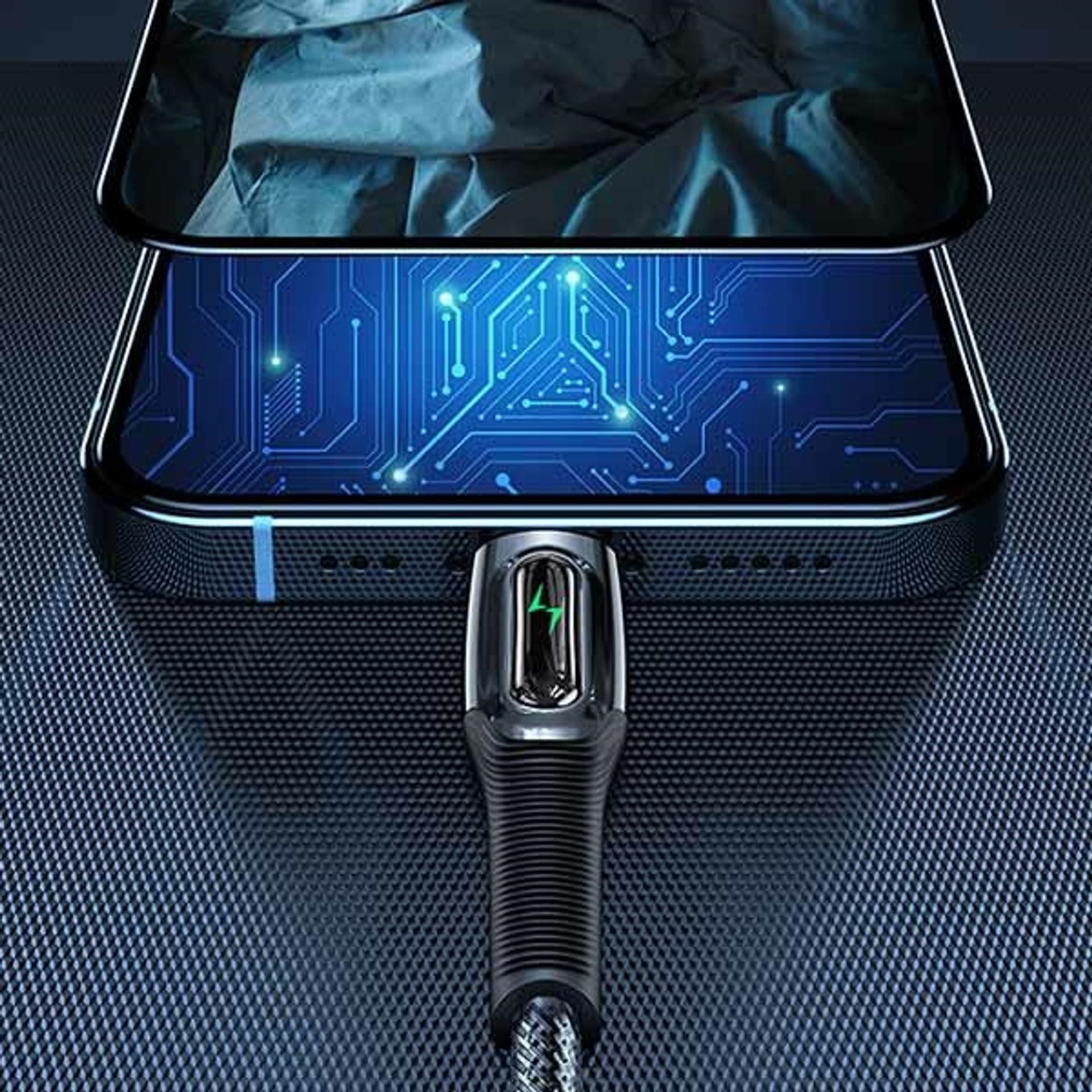 Kabllo karikues Usams Braided, USB C në Lightning 20W PD, 1.2m, gri