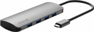 Hub USB C Swissten 8 in 1, HDMI 4K, PD 100W, gri alumini