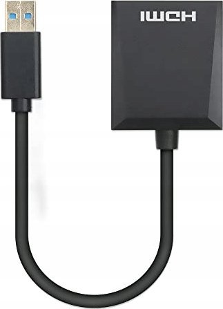 Adapter USB në HDMI Manhattan 153690, USB 3.2 Gen 1, Full HD 1080p, i zi