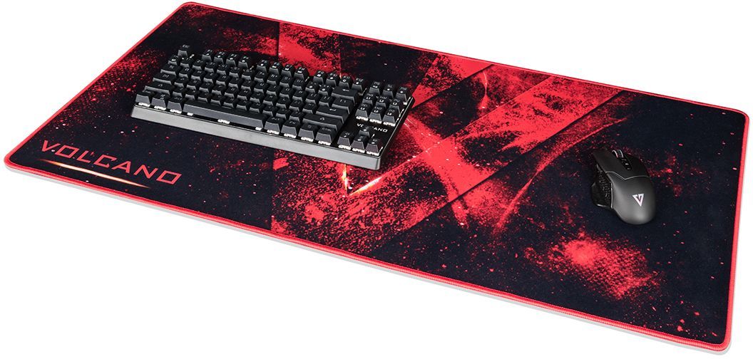 Mauspad Modecom Erebus (PMK-MC-VOLCANO-EREBUS), 900 x 420 x 3 mm, i kuq/zi
