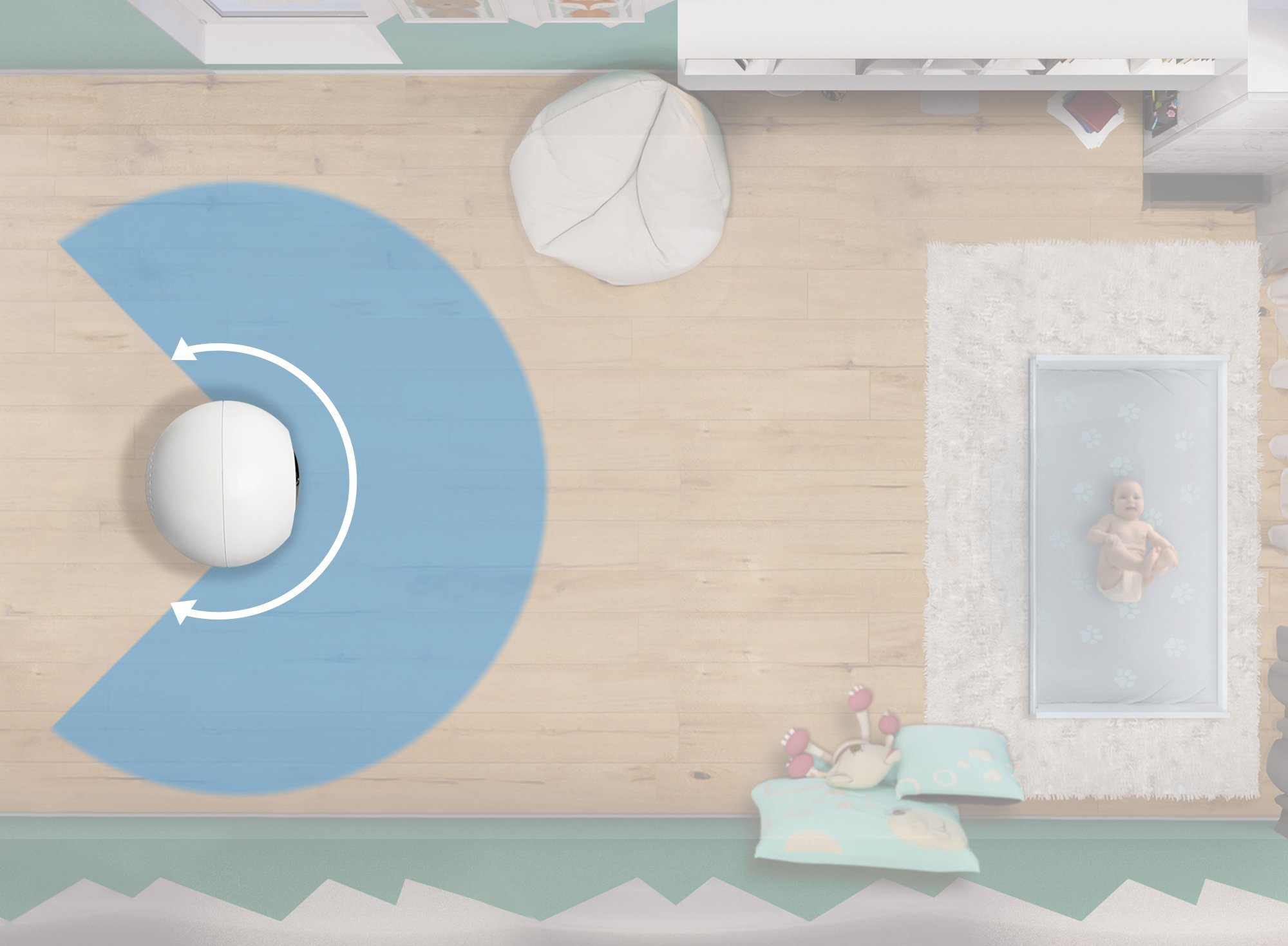 Monitor për bebe VTech BM5255, ekran 5", komunikim dykahësh, dritë nate adaptive