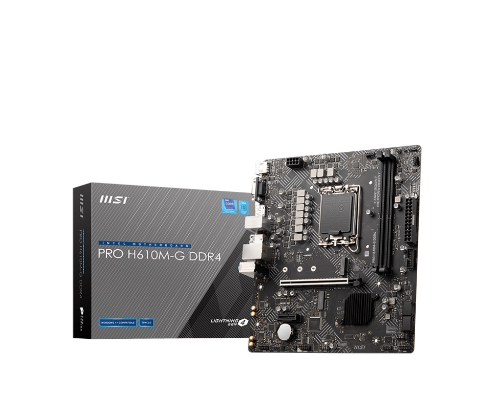 Pllakë amë MSI PRO H610M-G DDR4, LGA 1700, mATX
