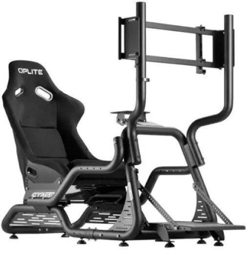 Kokpit garash Oplite GTR S8 Infinity, strukturë çeliku, i rregullueshëm, i zi