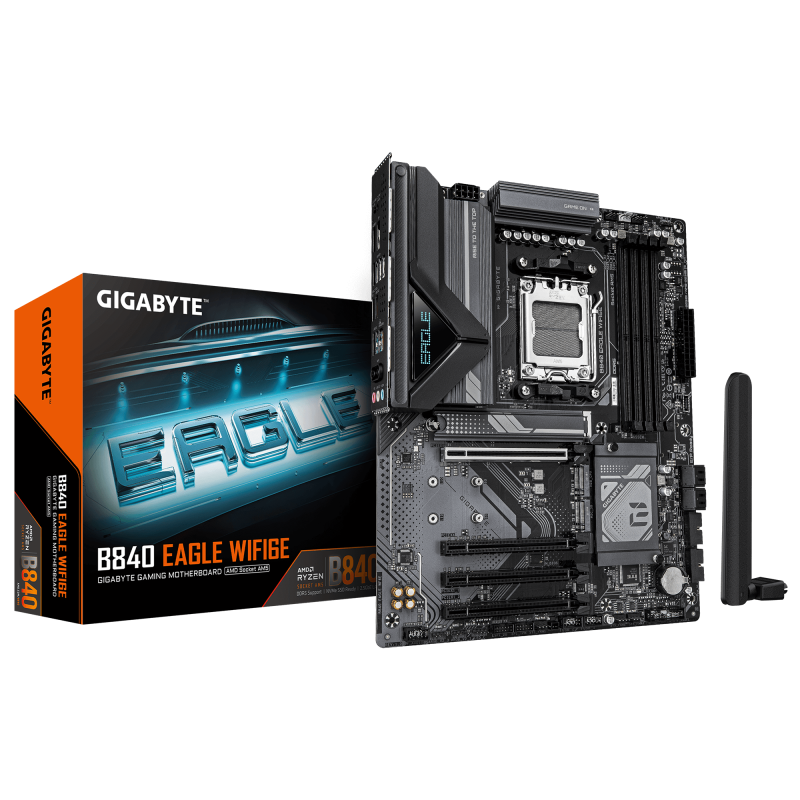Pllakë amë Gigabyte GA-B840 EAGLE WF6E, ATX, DDR5, AM5