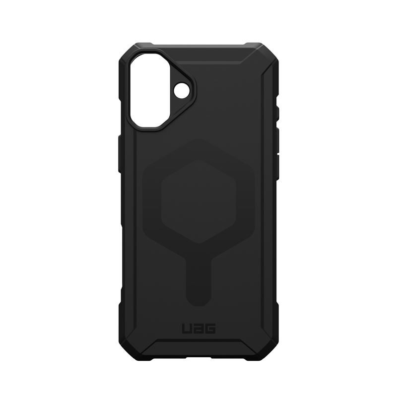 Kopertinë telefoni Urban Armor Gear Essential Armor, për iPhone 16 Plus, MagSafe, e zezë transparente