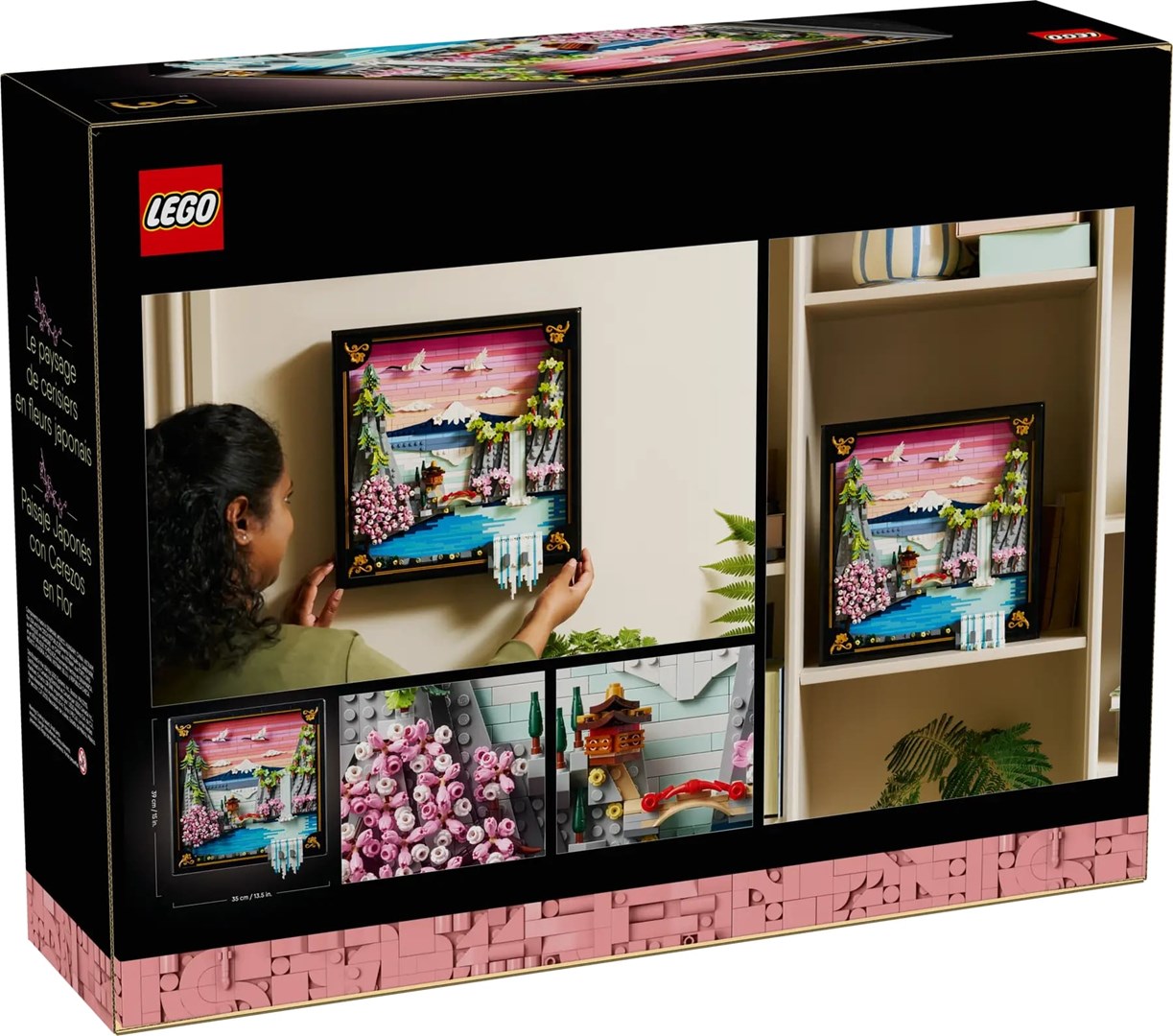 Set LEGO Japanese Cherry Blossom Landscape, dekor muri, shumëngjyrësh