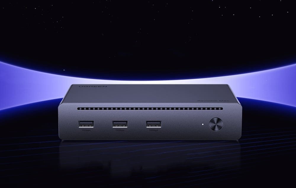 Docking station Ugreen 4x Thunderbolt 4, 3x USB, RJ45, 140W, gri