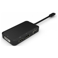 Dock USB C MicroConnect Mini, HDMI VGA RJ45, Power Delivery 100W, gri