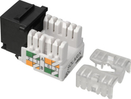 Keystone RJ45 Solarix SXKJ-5E-UTP-BK-90, CAT5E UTP, kënd 90°, i zi