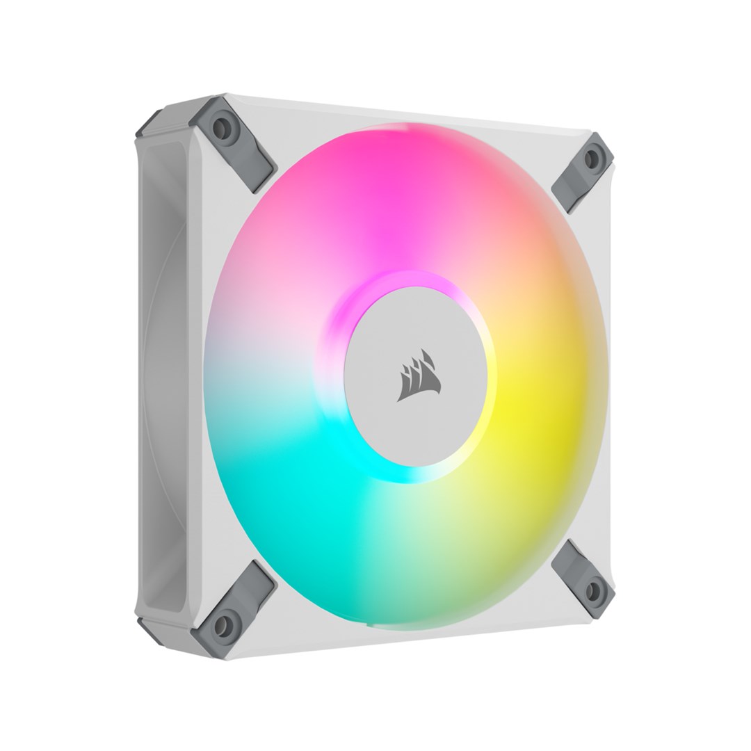 Ventilator Corsair iCUE AF120 RGB ELITE, 120mm, PWM, i bardhë