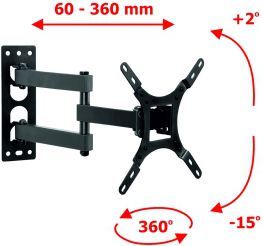 Mbajtëse për televizor Art LCD/LED, metal, e zezë (RAMART AR-57A)
