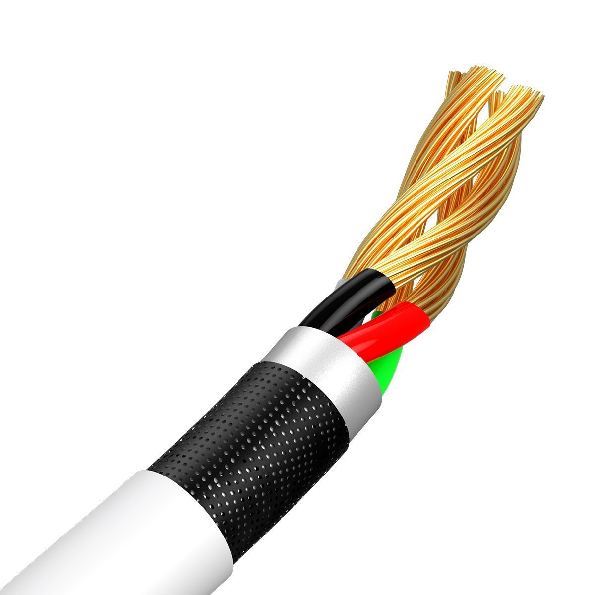 Kabllo USB Baseus Simple Wisdom BSU2080, USB A në microUSB, 1.5 m, e bardhë