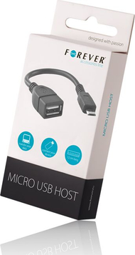 Adapter Micro USB në OTG, 1 portë USB, i zi