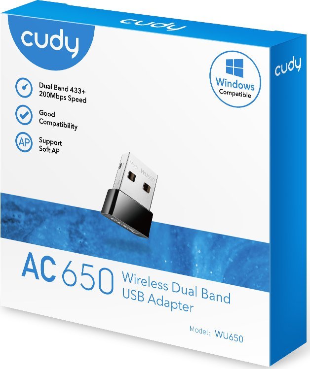 Adapter Wi Fi Cudy WU650, USB, 433 Mbps, i zi