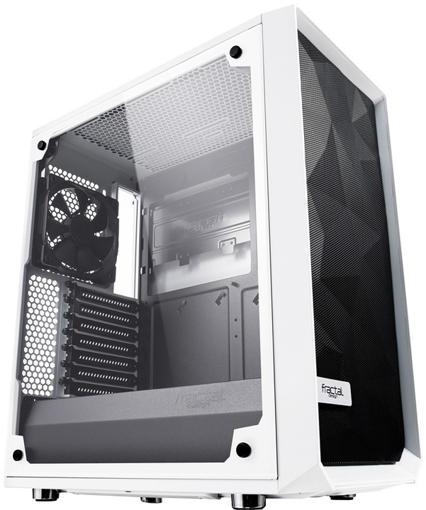 Кутија за компјутерски Fractal Design Meshify C, со стакло, бело