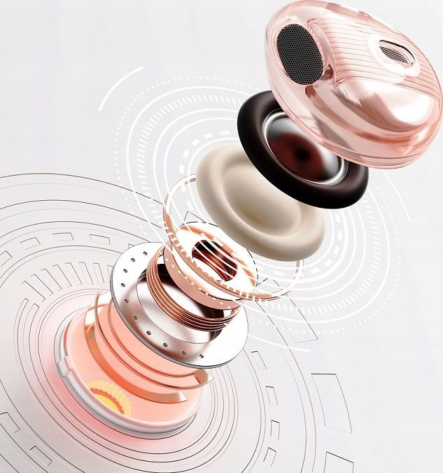 Kufje Divoom Spark Air, TWS in ear, Bluetooth 5.3, rozë