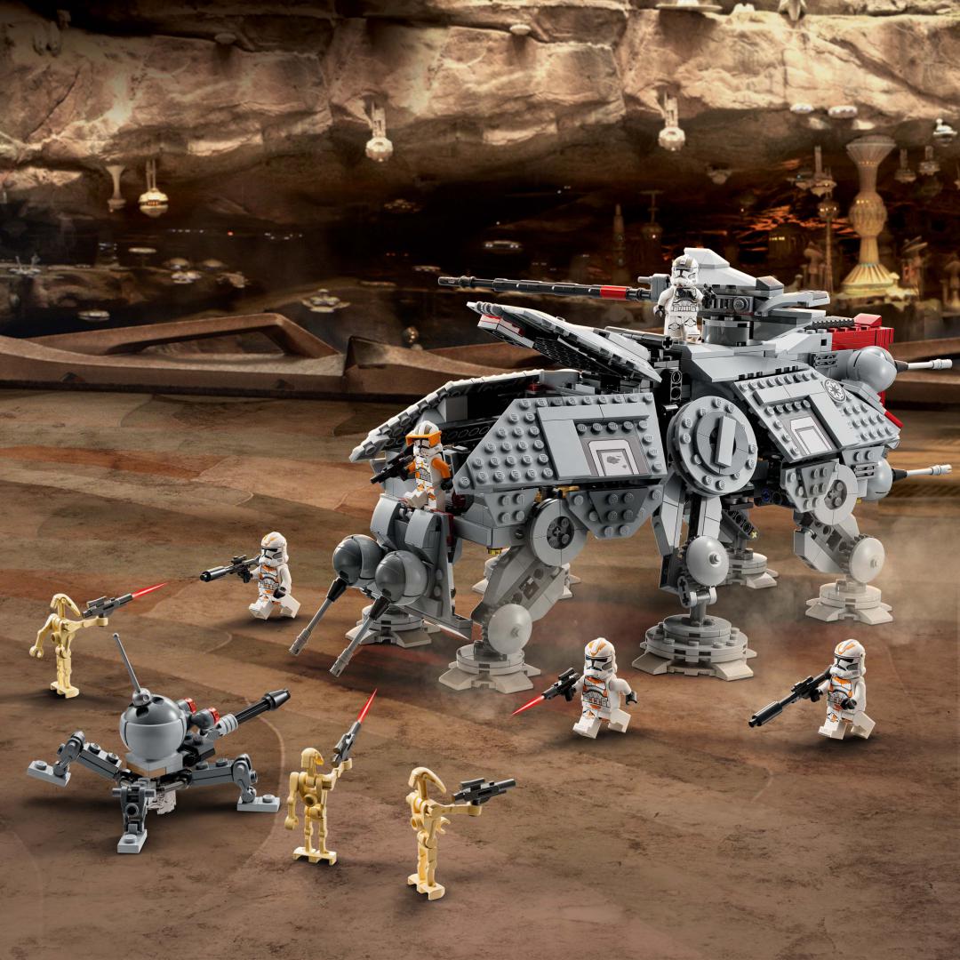 Lodër ndërtimi LEGO Star Wars AT-TE Walker 75337, mbi 1000 pjesë, për fëmijë 9+, shumëngjyrëshe
