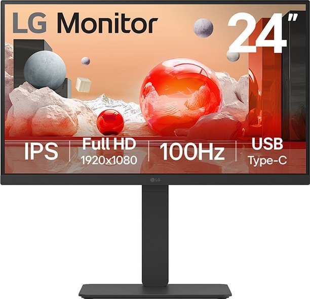 Monitor LG 24BA650, 23.8", Full HD, IPS, 100Hz, i zi