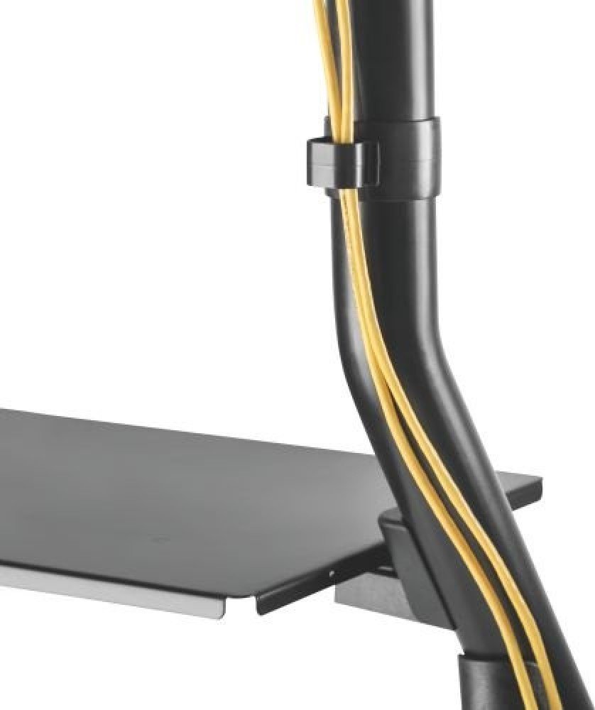 Karrocë TV për televizor LCD LED, 37-80", me raft, e zezë