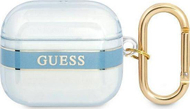 Заштитна маска Guess Strap Collection за AirPods 3, со декоративна лента, сина