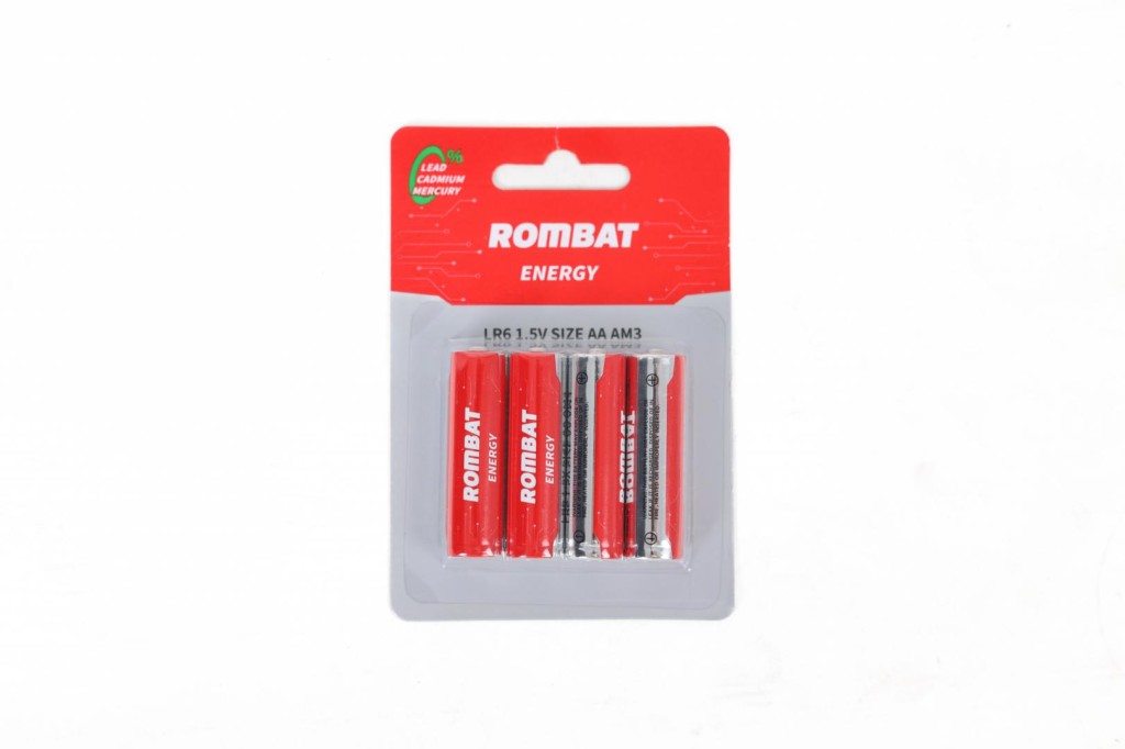 Bateri alkaline Rombat AA LR6, 1.5V, paketim 4 copë