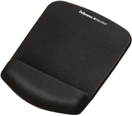 Подлога за глушец Fellowes Microban PlushTouch, со потпора за зглоб, црна