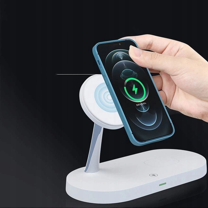Karikues wireless Blow WCH-08, 15W, 3 në 1, i bardhë
