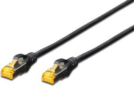 Kabllo patchcord Digitus Cat.6a, S/FTP, 1m, e zezë