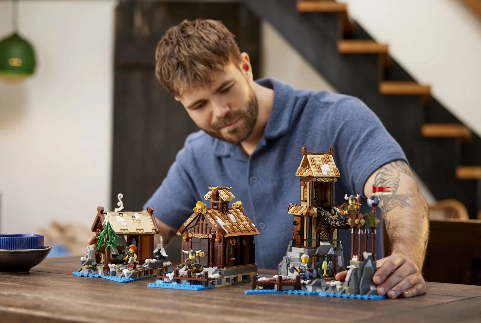 Lodër ndërtimi LEGO Ideas Viking Village 21343, mbi 2000 pjesë, shumëngjyrëshe