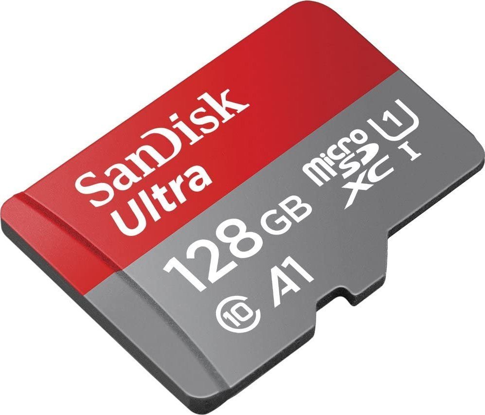 Kartë memorie SanDisk Ultra MicroSD, 128GB, Class 10, me adapter SD
