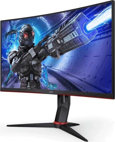 Monitor AOC C32G2ZE/BK, LED, 31.5", kuq/zi