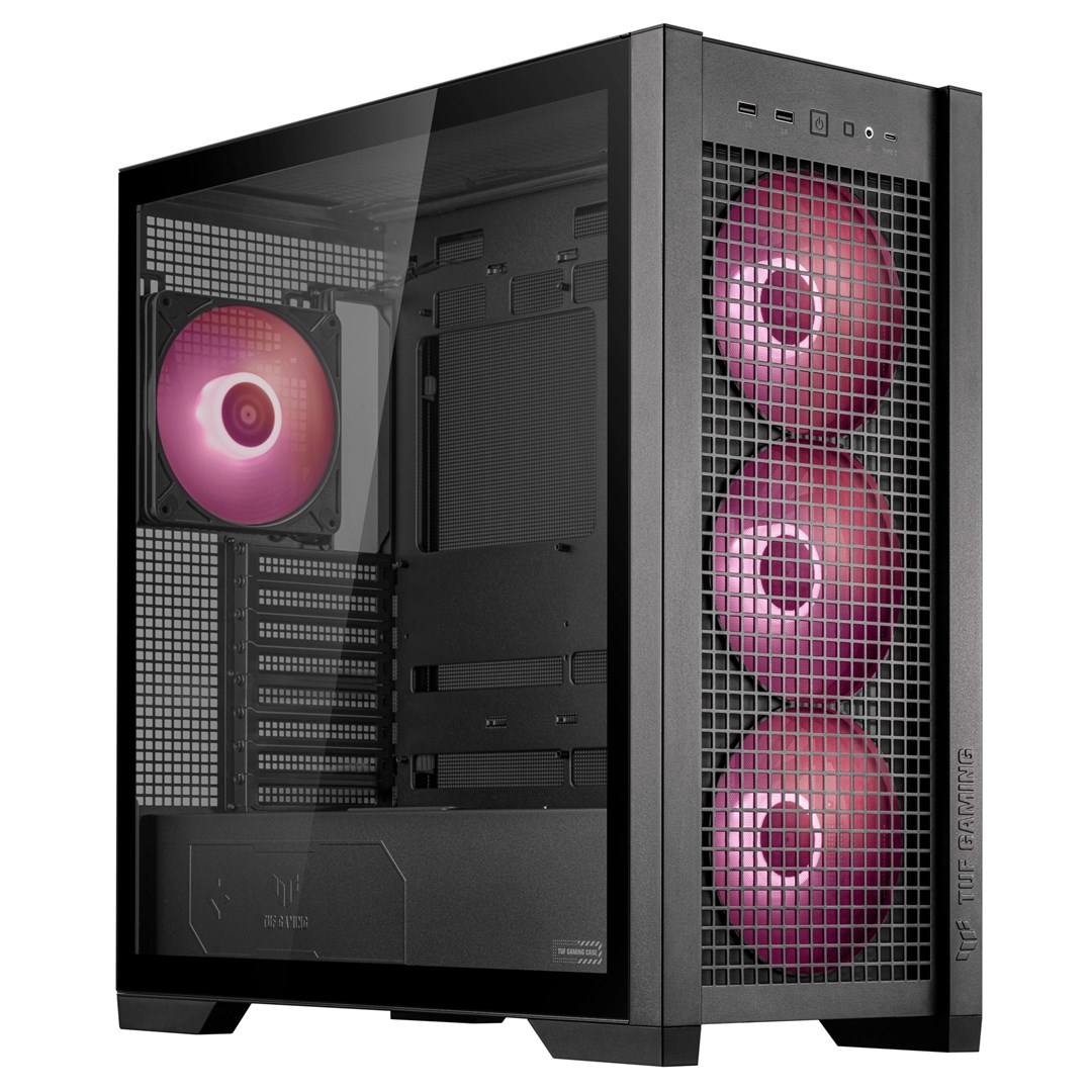 Kuti PC ASUS TUF Gaming GT302, MIDI Tower, ARGB, e zezë