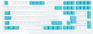 Set tastesh Ducky PBT ISO DE, 109 taste, mekanike, i bardhë e blu