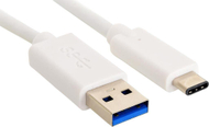 Kabllo Sandberg (136-15), USB-C - USB-A, 1m, e bardhë